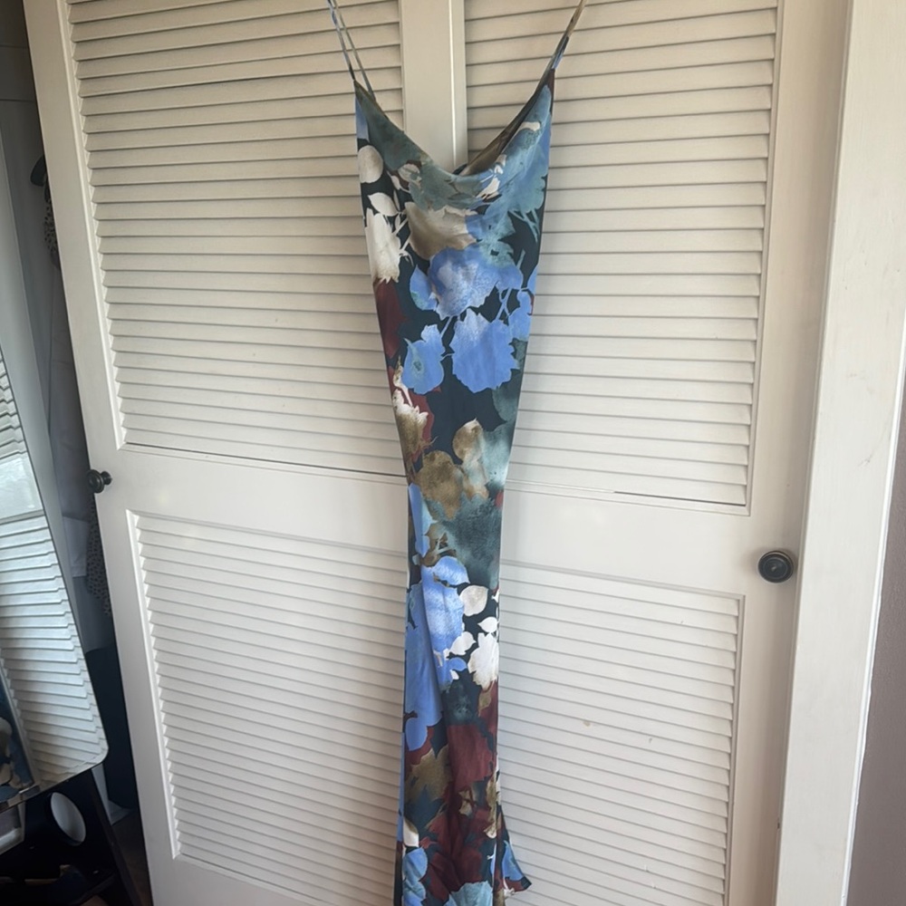 Floral Blue Maxi Dress